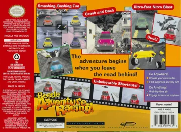 Beetle Adventure Racing! (USA) (En,Fr,De) box cover back